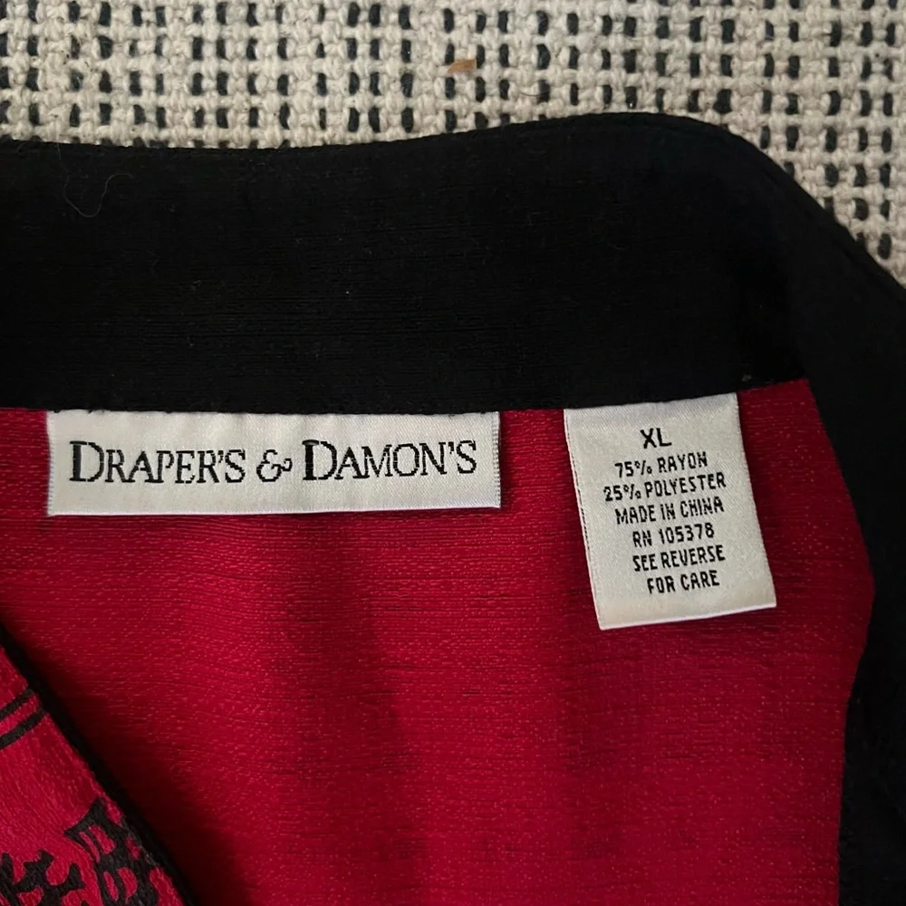 Vintage 90s Drapers & Damons XL Kimono Jacket Asian Inspired Blazer